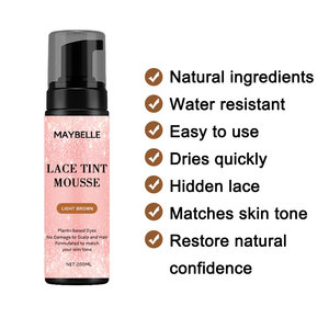 Private Label Haar Mousse Lace Tint Foam Haarwuchs öl Kleber entferner Lace Perücke Kleber Spray Front Perücken Install <span class=keywords><strong>Kit</strong></span> - Product Image 4
