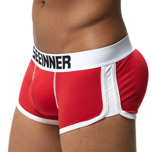 Polyester <strong>Mens</strong> Silk Boxers Trunks Shorts Inner Wear Underwear Performance Boxer Briefs <strong>Bikini</strong> Offers Padded Butt - Product Image 4