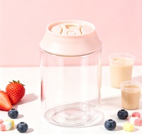 Bouteille d'emballage en plastique transparente en forme de canette de soda pour bonbons gélifiés, format 100ml, 250ml, 330ml, pour vente en gros
