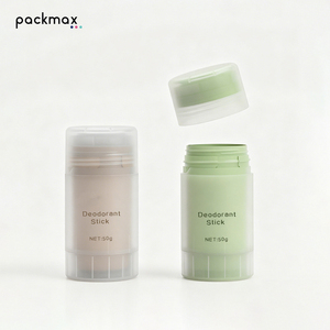 Refillable PP Twist-Up Deodorant <b>Stick</b> 50g-Round Solid <b>Perfume</b> Packaging, Empty Cosmetic Container - Product Image 1
