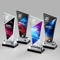 Trophées en cristal personnalisés avec logo en couleur pleine, vente en gros, MH-MJ0709