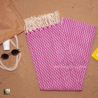 Serviette de plage Ankara Ayseliza 100% coton turc à motif tropical à carreaux, séchage rapide, super absorbante, qualité supérieure