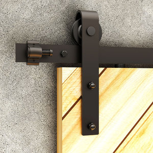 Wekis Nhiệm Vụ Nặng Nề Dễ Dàng Để Cài Đặt Phù Hợp Với Đôi Bảng Điều Khiển Cửa Cơ Bản Phong Cách Móc Màu Đen 6.6ft Trượt Barn Door Phần Cứng Bộ Dụng Cụ - Product Image 2