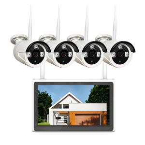 10.1 polegadas HD LCD Metal Case <span class=keywords><strong>Security</strong></span> Camera <span class=keywords><strong>System</strong></span> com 4*3MP CMOS Sensor e Night Vision para Home <span class=keywords><strong>CCTV</strong></span> segurança em casa - Product Image 1