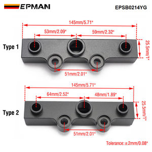 Kit de Riel de Combustible de Aluminio Billet EPMAN para Subaru WRX 02-14, STI 07-20, LGT 08-12, FXT 06-13, Variaciones de Inyectores EPSB0214YG - Product Image 2