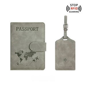 YOUSHENG GR030 <span class=keywords><strong>Étiquette</strong></span> de bagage en cuir PU durable avec logo personnalisé, anti-RFID, multifonction, <span class=keywords><strong>porte</strong></span>-passeport - Product Image 4