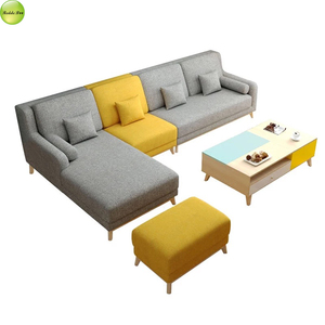 Italian Nordic Modern Style Furniture Sets Design Wooden <strong>Sofa</strong> Set Fabric <strong>Small</strong> Corner <strong>Sofa</strong> for <strong>Bedroom</strong> 3606 - Product Image 2