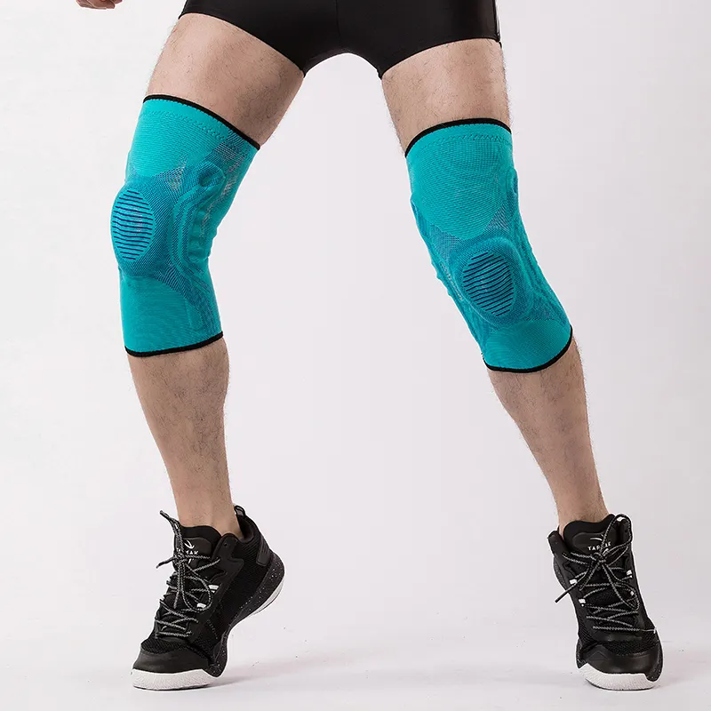 Bantalan Penopang Lutut Elastisitas Tinggi Pelindung Olahraga Luar Ruangan Pelindung Pengangkat Menutup Bentuk Tubuh Pembungkus Lengan Lutut