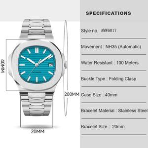 高級スポーツメンズステンレススチール自動機械時計NH35サファイアクリスタルダイヤルヒップホップスタイル中空ケースバック-父の - Product Image 6