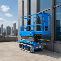 Lift Gunting Listrik Beroda 10.5m GS0810TL-B Platform Beban Berat 500kg dengan Ekstensi 900mm untuk Layanan Industri