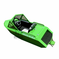 Embarcation Personnelle de Loisirs Aquatiques Fabrication Métallique en Aluminium Bateau de Voiture avec Moteur Électrique Mini Jet Boat Propulsion Hydrojet Kart