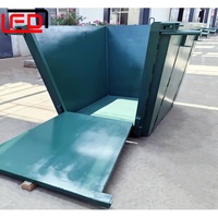 Bac à déchets extérieur sur mesure, robuste, 7 mètres cubes, bac à déchets de recyclage, bac à déchets en métal avec porte