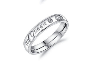 Hỗ Trợ Tùy Chỉnh Vua Nữ Hoàng Vài Nhẫn Hipster Nam Và Nữ Nhẫn Khắc Herking Hisqueen Nhẫn - Product Image 5