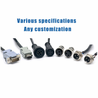 M12-4 Sensor Plug Penerbangan Tahan Air 5 6 8 12 Inti Kepala Pria Wanita dengan Kabel Berpelindung Kabel PVC Kabel Tahan Air