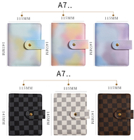Carnet de budget OUHONG A7 Macaron avec fermeture éclair, organiseur à feuilles mobiles, enveloppes à monnaie, journal à 6 anneaux