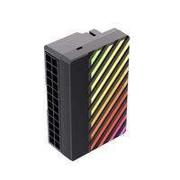 TEUCER-Conector de artefacto de enrutamiento de ángulo recto para placa base ATX, adaptador de fuente de alimentación, 24P, 90 grados, 24 pines