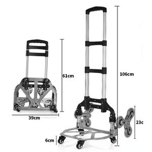 Chariot à outils d'escalade d'escalier en alliage d'aluminium portable camion à main télescopique pliant avec roues en cristal et 4 petites roulettes - Product Image 2