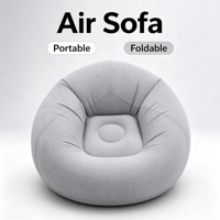 Canapé-lit gonflable pliable, chaise gonflable portable avec pompe, chaise longue de camping en plein air pour adultes