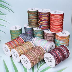 خيط من اليشم مصبوغ بجزء 72 خيط من اليشم مع حبل متعدد الألوان سوار بحبل من اليشم سلك مجدول نايلون مشفر للمجوهرات - Product Image 4