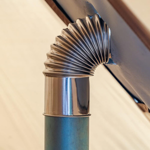 Coude de cheminée en acier inoxydable, diamètre 6 cm, pour poêle à bois, utilisation en camping - Product Image 1
