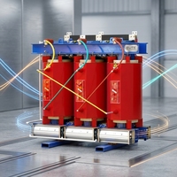 محول كهربائي ثلاثي الأطوار WEISEN SC(B)9 35KV بهيكل حلقي وملفات من الألومنيوم والنحاس مصبوبة بالراتنج الإيبوكسي جاف