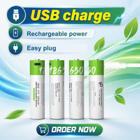 SMARTOOOLS Baterai Lithium Ion 18650 Isi Ulang Tipe-C 3.7V 2000mAh Silinder 2 Buah Dapat Digunakan Kembali Garansi 2 Tahun CE/FCC