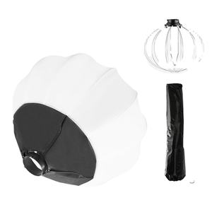 Éclairage de qualité professionnelle, boîte à lumière ronde souple de 65 cm, boîte à lumière sphérique pliable pour la photographie en direct - Product Image 2