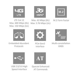 Quectel EM120R-GL Antarmuka M.<span class=keywords><strong>2</strong></span> LTE Advanced Cat. 12 Modul - Product Image 4