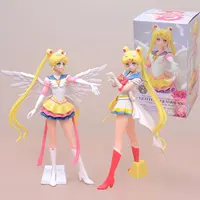 Figura de Sailor Moon de 23CM, muñeco de PVC con colgante de Flash, chica hermosa, Sailor Moon, liebre, modelo móvil, juguete de decoración