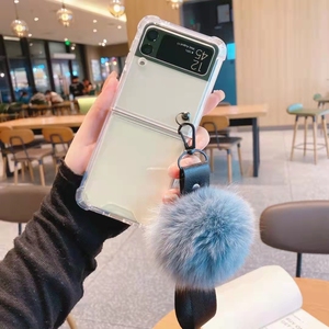 Nouvelle coque de protection transparente antichoc fine avec dragonne à pompon pour Samsung <span class=keywords><strong>Z</strong></span> <span class=keywords><strong>Flip</strong></span> 7 6 5 <span class=keywords><strong>4</strong></span> 3 - Product Image 2