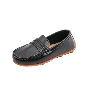 Mocassins en cuir PU pour tout-petits et jeunes garçons, chaussures plates habillées de créateur pour enfants - Product Image 1