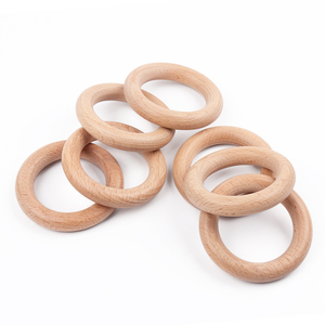 Anillos de Madera de 70 mm con Certificado CE, Círculos de Madera para Mordedores de Bebé, Fabricación de Collares, Bien Pulidos - Product Image 3