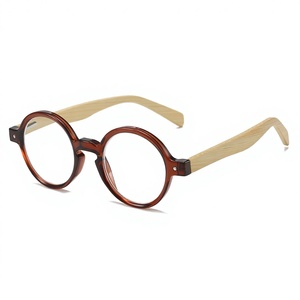 <span class=keywords><strong>Occhiali</strong></span> da Lettura Rotondi Retrò Piccoli Uomo Donna, Montatura Vintage con Aste in Bambù, <span class=keywords><strong>Occhiali</strong></span> Presbiopici con Cerniera a Molla, Montatura Ottica All'ingrosso - Product Image 2