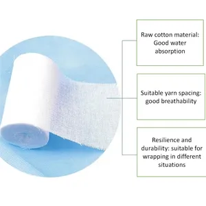 Gauze roll - Hubei Qianjiang Kingphar Medical Material - cotton / elastic /  breathable