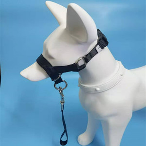 Dog Muzzle With Leash Black Soft Training Collar For Dogs Size S M L XL XXL Pet Walking Supplies Anti Bite - Product Image 3