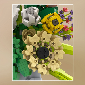 Mould King 24124 1040PCS Set de Bloques de Construcción de Ladrillos Modelo MOC de Bordes de Flores Silvestres de <span class=keywords><strong>Primavera</strong></span>, Juguete Técnico de Plástico, Regalo Moderno para Festividades - Product Image 3