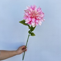 Fleurs artificielles Dahlia d'automne, grandes fleurs à tête unique pour décorations d'arche de mariage, allée, maison, hôtel, décoration florale