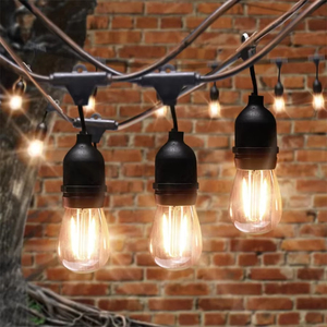 IP65 impermeable al aire libre festón Cadena 100m de luz jardín fiesta Patio iluminación decorativa blanco cálido Navidad Edison globo E27 - Product Image 4