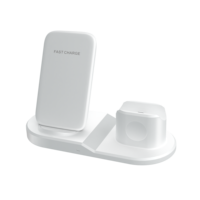 Estación de Carga Inalámbrica 3 en 1 de Fabricación Rápida, Soporte con Potencia de Salida de 10 W para iPhone y Samsung