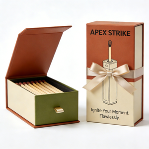 Customized Match Stick Packaging <strong>Box</strong> <strong>Matchbox</strong> Design Rigid Paper Package <strong>Box</strong> with Logo and Silk Ribbon Design - Product Image 2