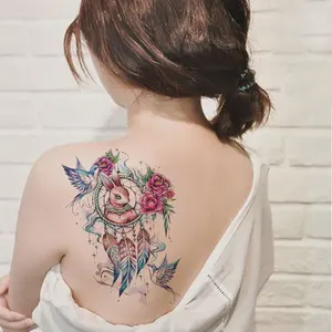 Pegatinas de tatuaje de espalda para mujer y hombre, Tatuajes Temporales, novedad