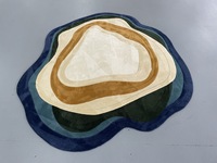 Tapis en laine tuftés à la main de luxe de haute qualité, design moderne, tapis de zone à poils moyens, résistants aux taches, écologiques