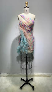 Novance Top Seller <span class=keywords><strong>2023</strong></span> Sexy Mini luccicante abito abito da sera elegante con piume a schienale <span class=keywords><strong>abiti</strong></span> da Club per donne Sexy - Product Image 2