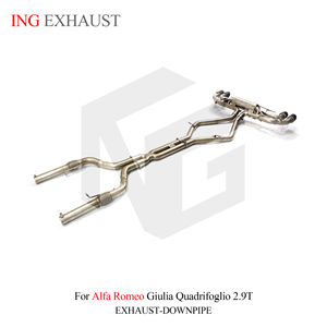 Nouveau système d'échappement en acier inoxydable ING Performance Catback Alfa Romeo Giulia Quadrifoglio 2.9T 2017+ Silencieux à soupape électronique - Product Image 3
