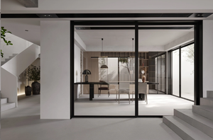 Système <span class=keywords><strong>de</strong></span> <span class=keywords><strong>porte</strong></span> coulissante extérieure en verre trempé double en aluminium personnalisé à rupture thermique pour les applications <span class=keywords><strong>de</strong></span> <span class=keywords><strong>maison</strong></span>, hôtel, villa et hall - Product Image 2