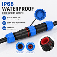 Conector Circular Impermeable SP17, Macho y Hembra, Tipo Aviación, IP68, Plástico, 9 Pines, Chapado en Oro, Adaptador de Corriente de Nylon