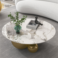 YUSHI Style italien lumière luxe salon Table basse moderne Simple pierre frittée Table à thé pour la maison salon meubles