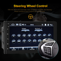 (Stock US) Autoradio Podofo Double Din avec Carplay & Android Auto, autoradio 2 Din, écran tactile 7'', récepteur BT FM + micro