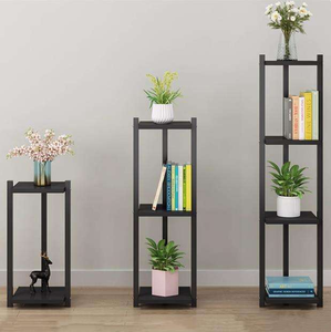 Estantería Moderna de 4 Niveles con Estructura de Hierro, Portátil, <span class=keywords><strong>para</strong></span> Libros y Macetas, Ahorra Espacio, Mueble <span class=keywords><strong>para</strong></span> Sala de Estar, Interior/Exterior - Product Image 1