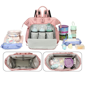 Borsa Fasciatoio DANNY in Poliestere Resistente all'Acqua, Portabiberon, Grande Capacità, Multistrato, Doppia Tracolla, Custodia per Viaggi Aerei - Product Image 2
